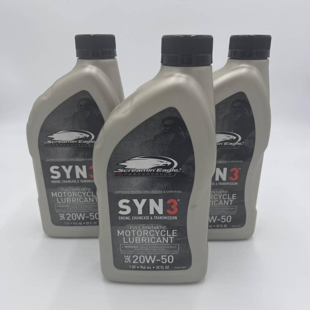 62600005 - ハーレー純正 シンセティック３、1クオートボトル3本セット