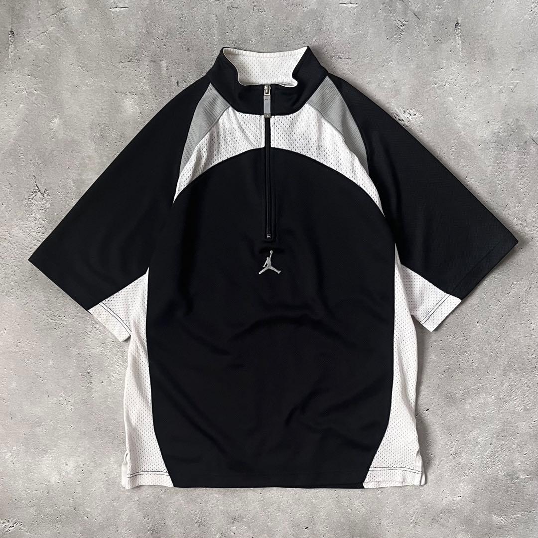 AIR JORDAN ハーフジップ シューティングシャツ モックネック メッシュ