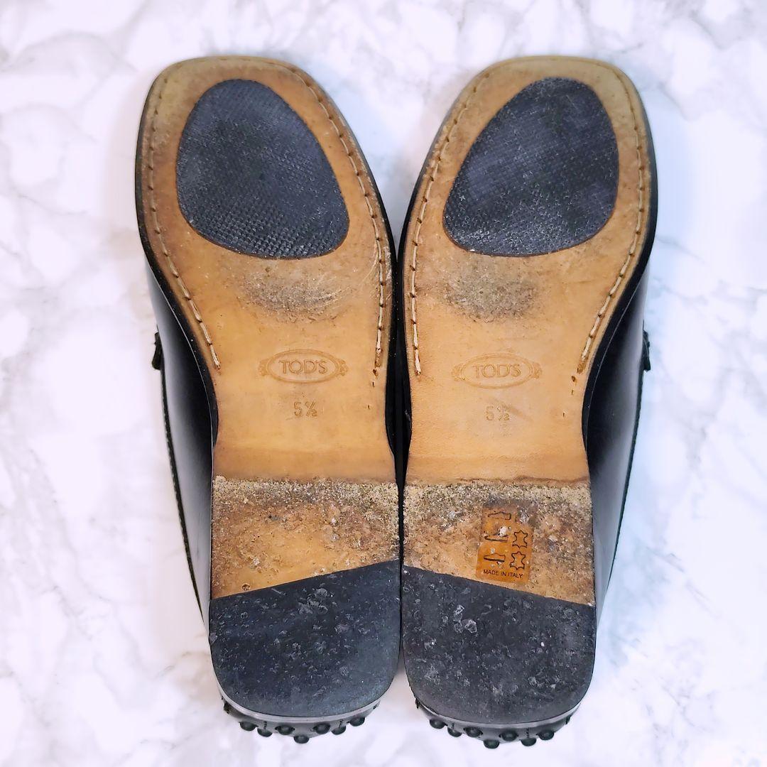 【美品】TOD'S トッズ ローファー ドライビングシューズ スクエアトゥ