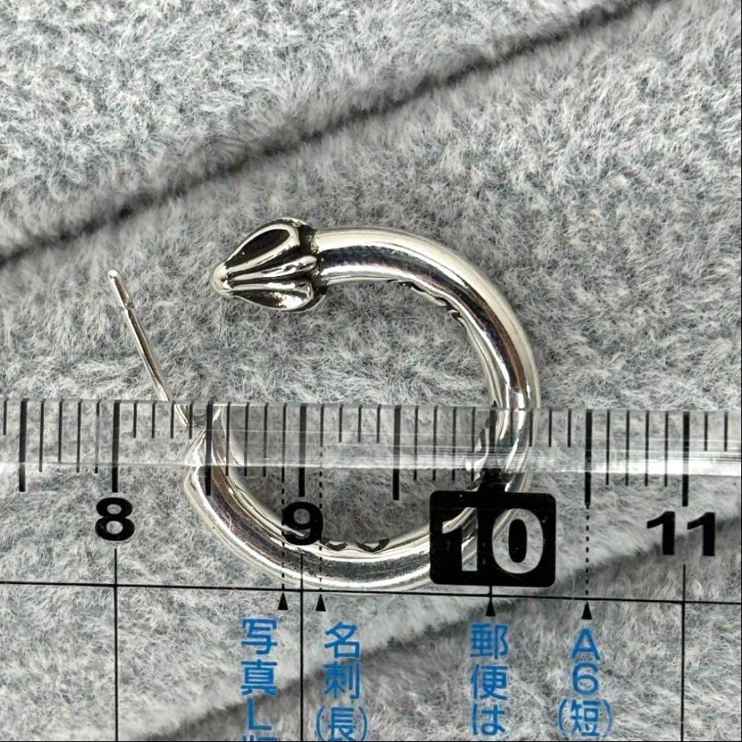 【最高品質】シルバー 925刻印 クロスプレーンフープピアス クロスボール　両耳 最安値】シルバー メンズ クロスプレーンフープピアス クロス
