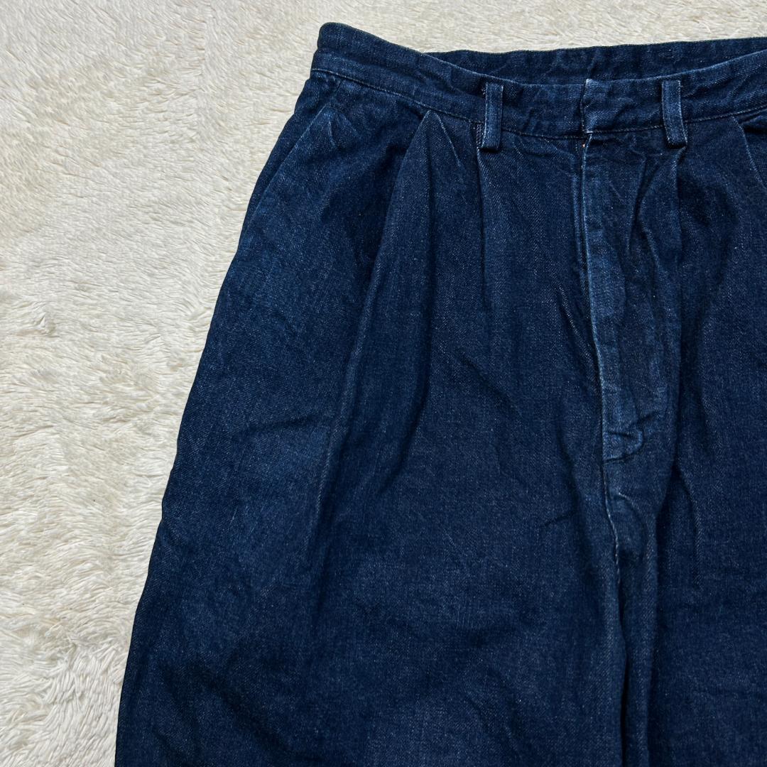 雰囲気Good!Dulcamaraデニムオーバータックパンツ 0サイズ 雰囲気Good!Dulcamaraデニムオーバータックパンツ 0サイズ