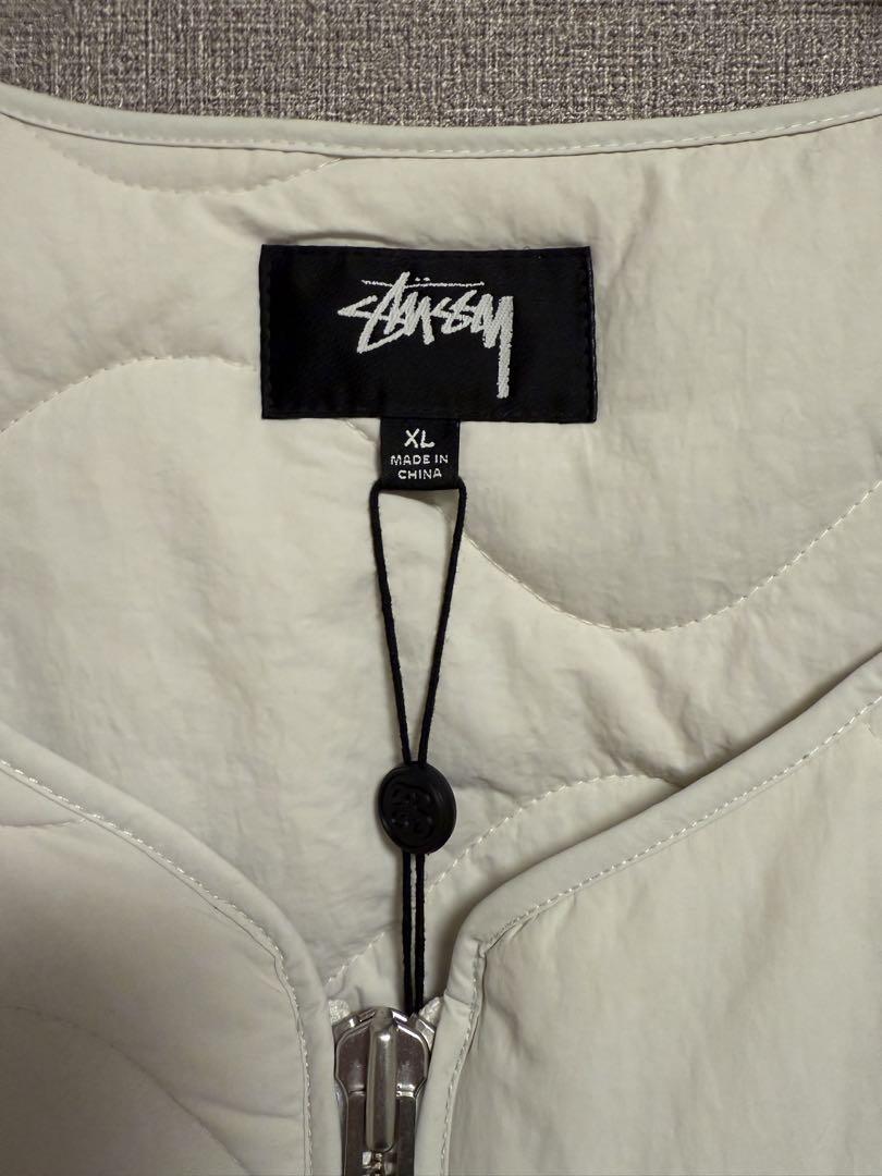 stussy ステューシー ベスト キルティング ホワイト