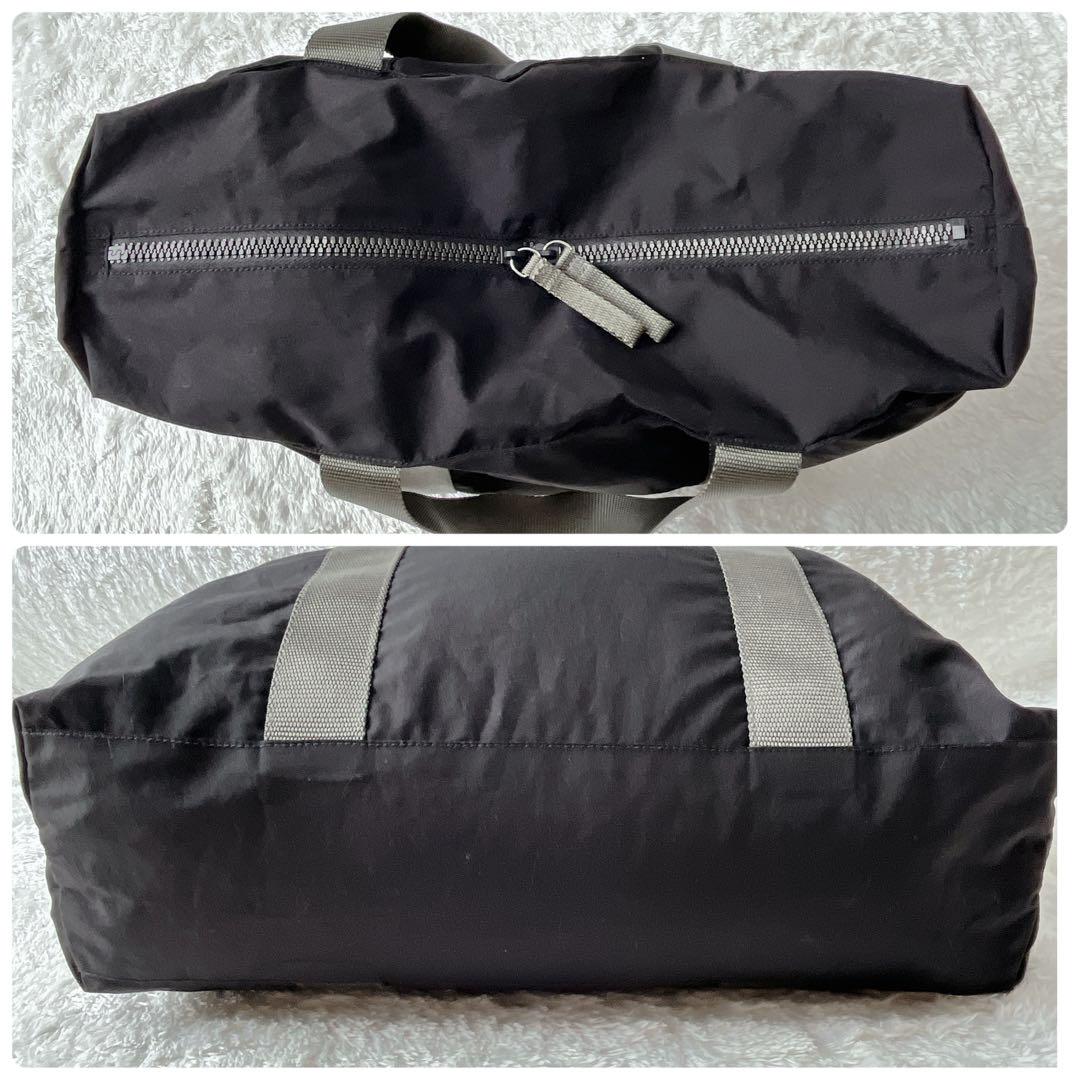 プラダスポーツ PRADA トートバッグ　ブラック　ナイロン　レッドライン
