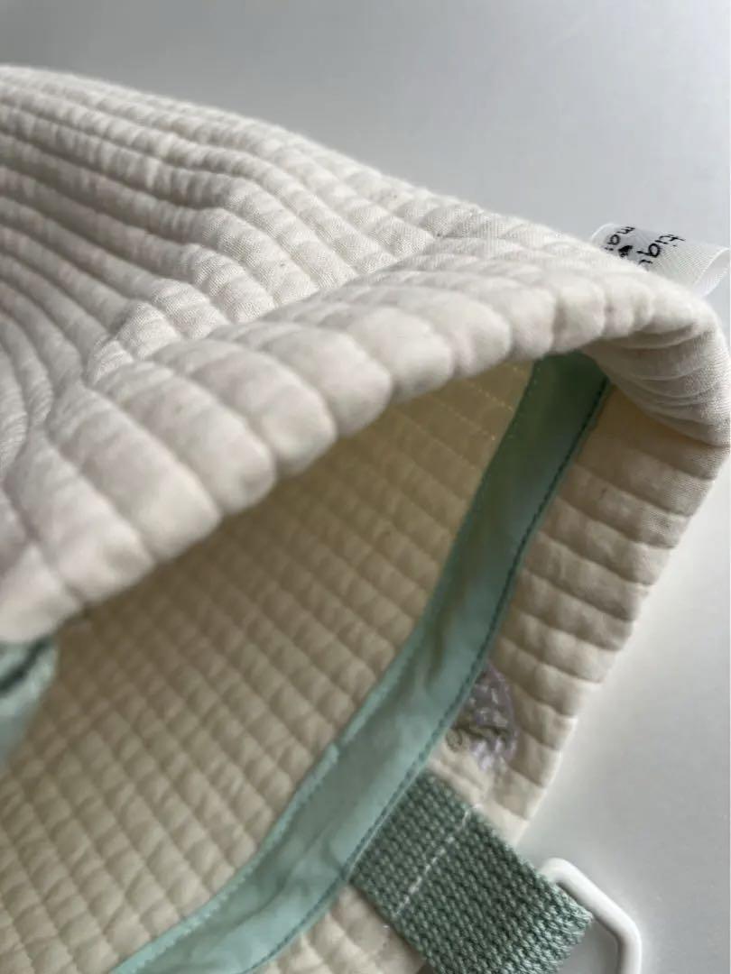 ヌビキルト♡刺繍かすみ草/オフホワイト　入園入学3点セット　ハンドメイド　ヌビ