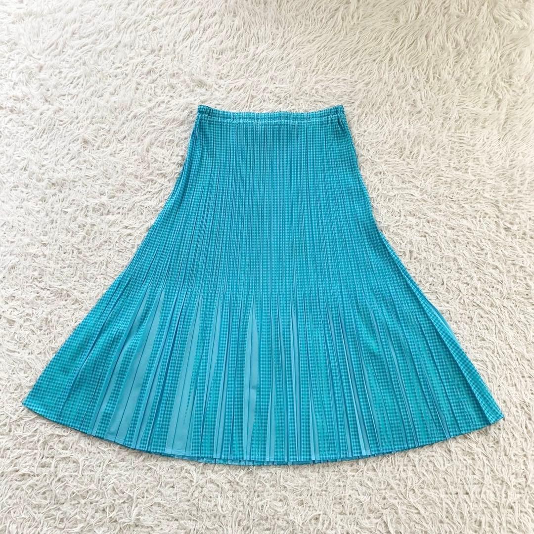 PLEATS PLEASE プリーツプリーズ ギンガムチェック スカート 3 PLEATS PLEASE プリーツプリーズ ギンガムチェック スカート 3