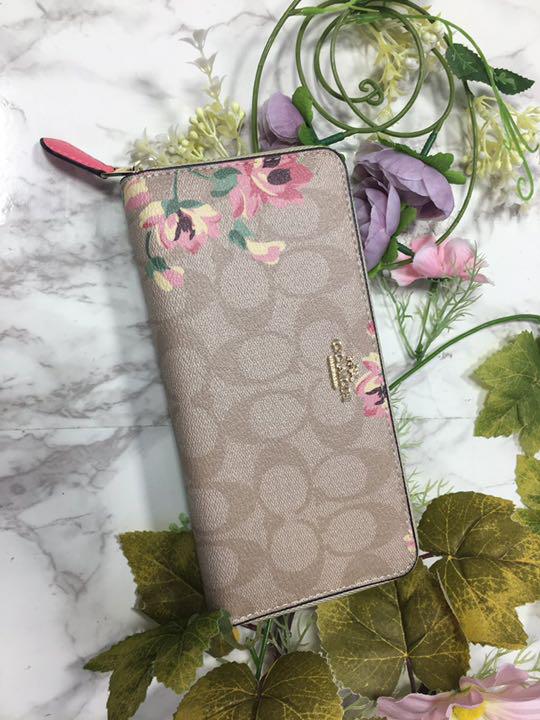 カーキカラ 未使用 コーチ 花柄カーキ 長財布 2tMq5-m44987013127 新品 COACH があってお