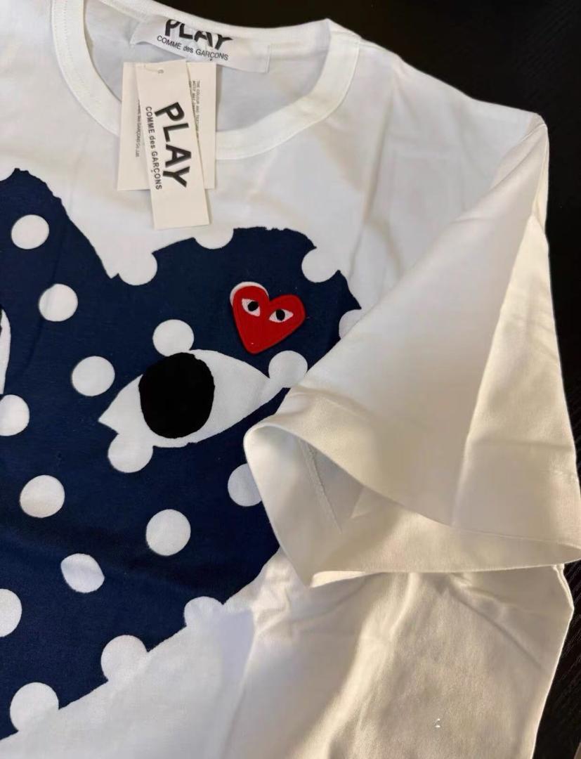 ゴムデギャルソン PLAY ドット柄ハート Tシャツ - メルカリ