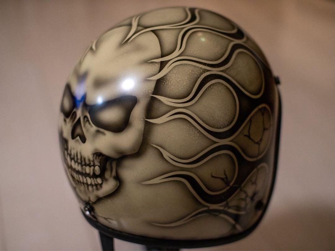 新品未使用　スモール　ジェット　ラメ黒フレアバックドクロ　ヘルメット 新品未使用 スモール ジェット シルバー黒フレアバックドクロ