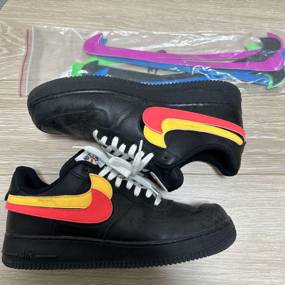 NIKE AIR FORCE 1 07 QS SWOOSH PACK BLACK