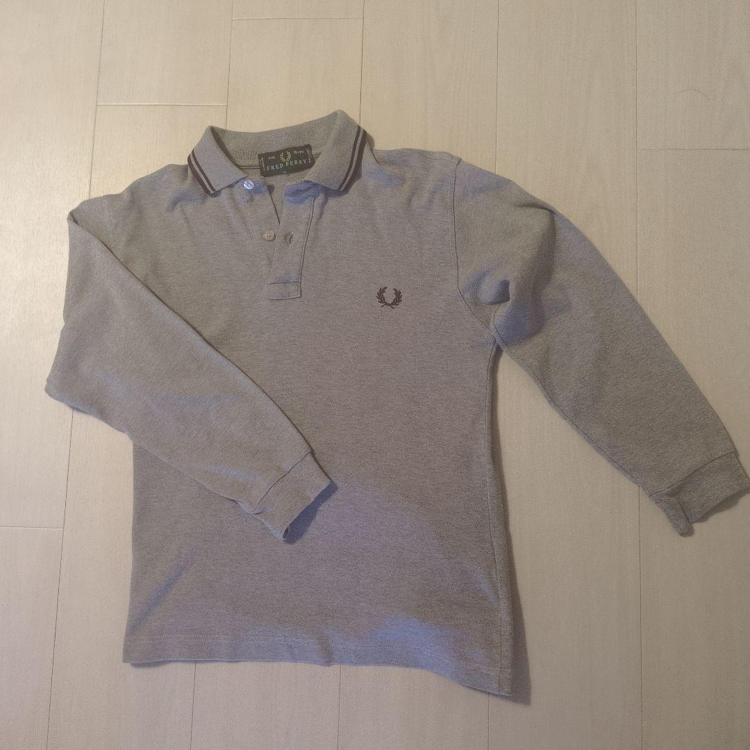 Fred Perry ポロシャツ 長袖 グレー 極美品) フレッドペリー ポロシャツ 長袖 グレー 日本製