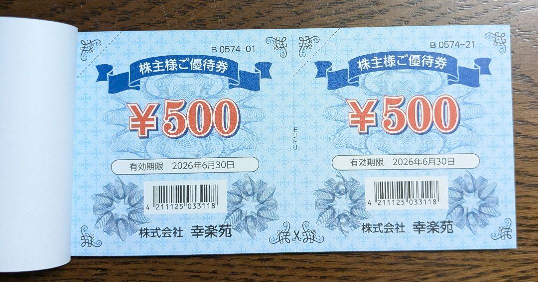 幸楽苑　株主様ご優待券 2万円分