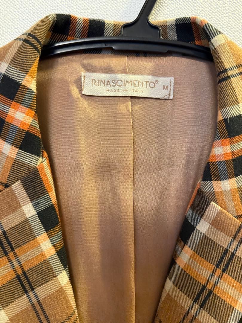 短翌日配送。 リナシメントRINASCIMENTO チェックジャケットパンツセットアップスーツM・RINASCIMENTO