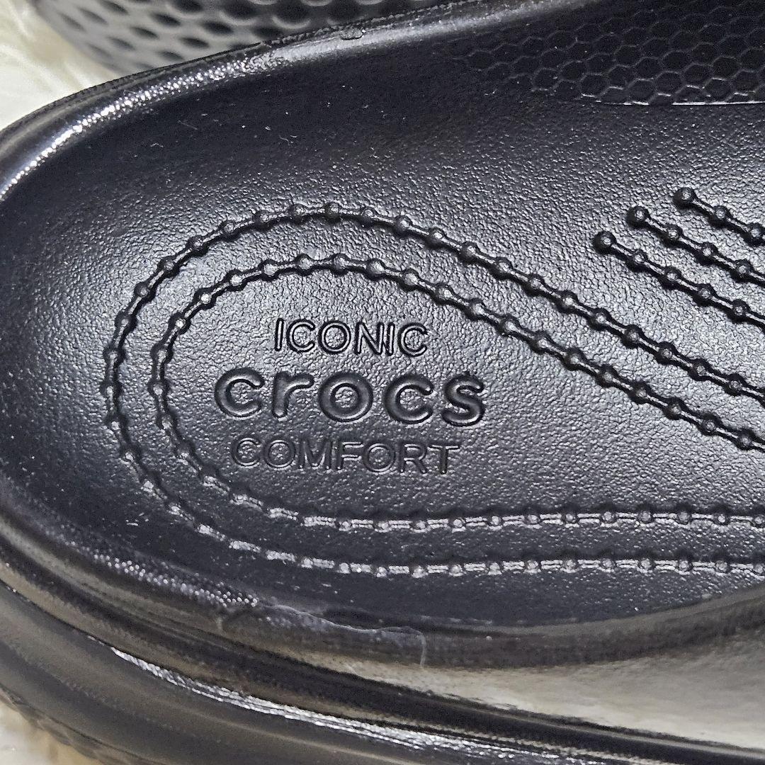 未使用級✨ crocs クロックス STOMP LOAFER ハイシャイン 黒