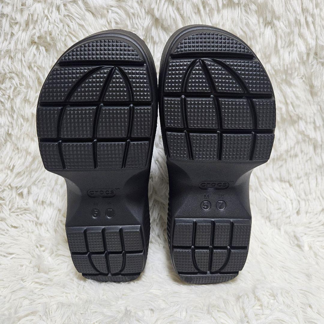 未使用級✨ crocs クロックス STOMP LOAFER ハイシャイン 黒