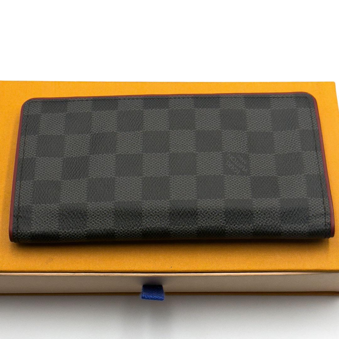 ルイヴィトン【最高級美品】ダミエグラフィットポルトフォイユブラザボルドーレッド