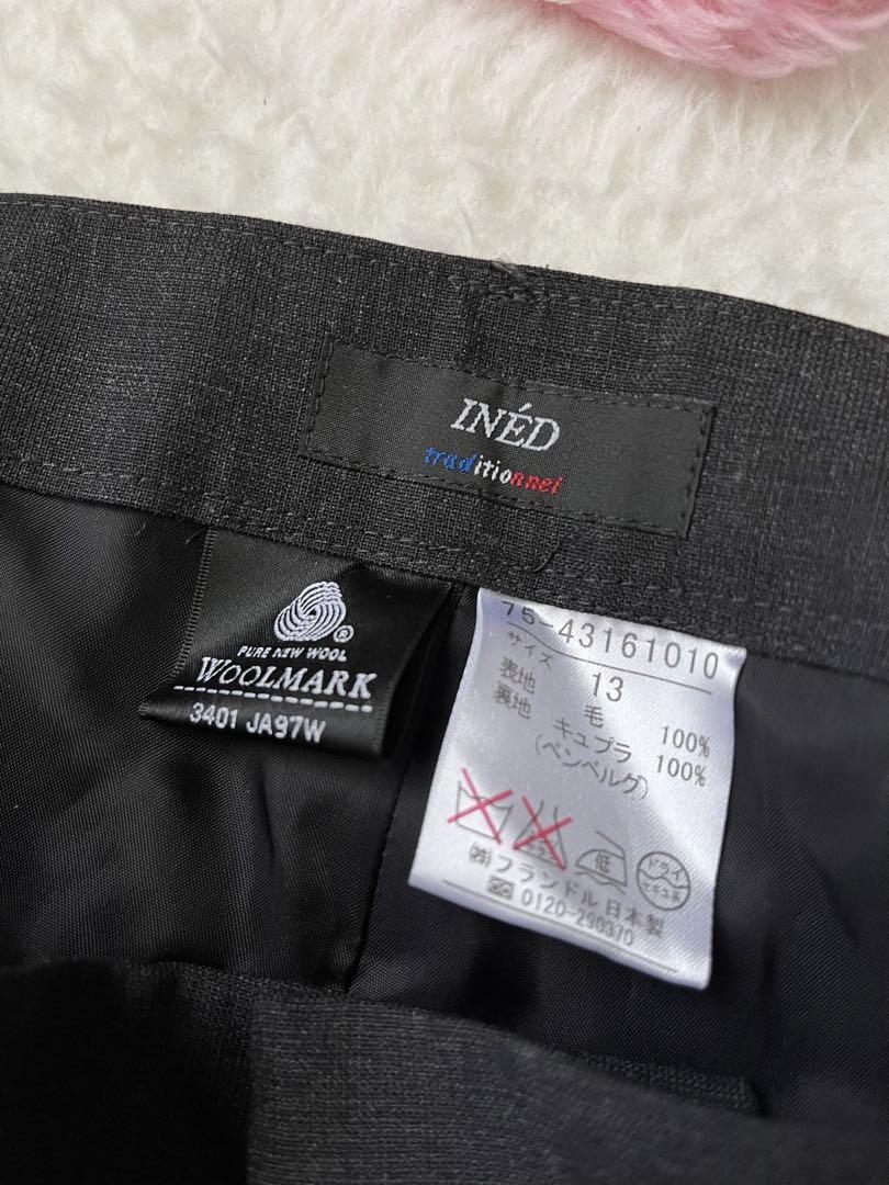 新品タグ付　INED イネド　タックパンツ　13号　フォーマル