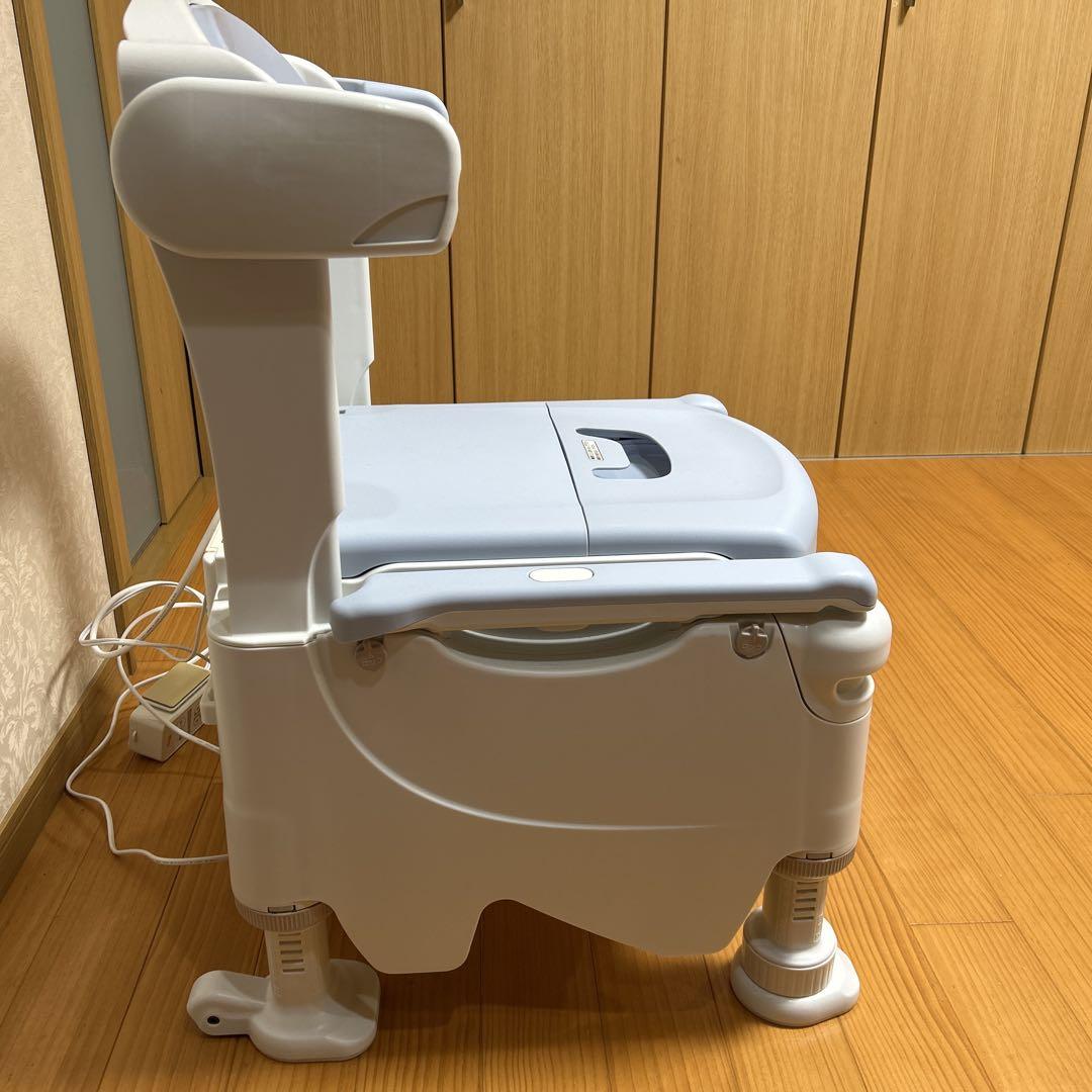 ポータブルトイレ 暖房便座 快適脱臭 アームレスト付き