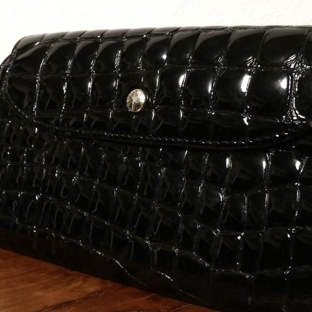 超美品 COCCOFIORE クロコ型押し 2way ショルダーウォレット