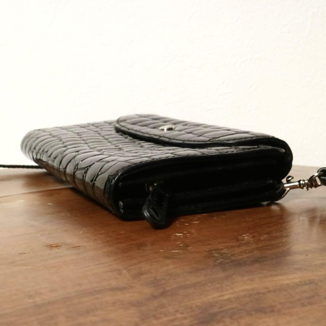超美品 COCCOFIORE クロコ型押し 2way ショルダーウォレット 超美品 COCCOFIORE クロコ型押し 2way ショルダーウォレット