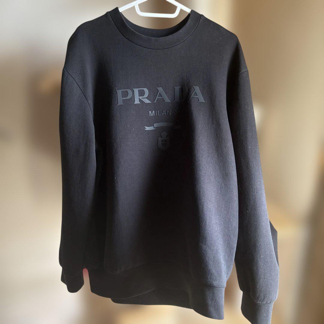 PRADA プラダ メンズ スウェット ベロア 黒 xsジャケット アウター