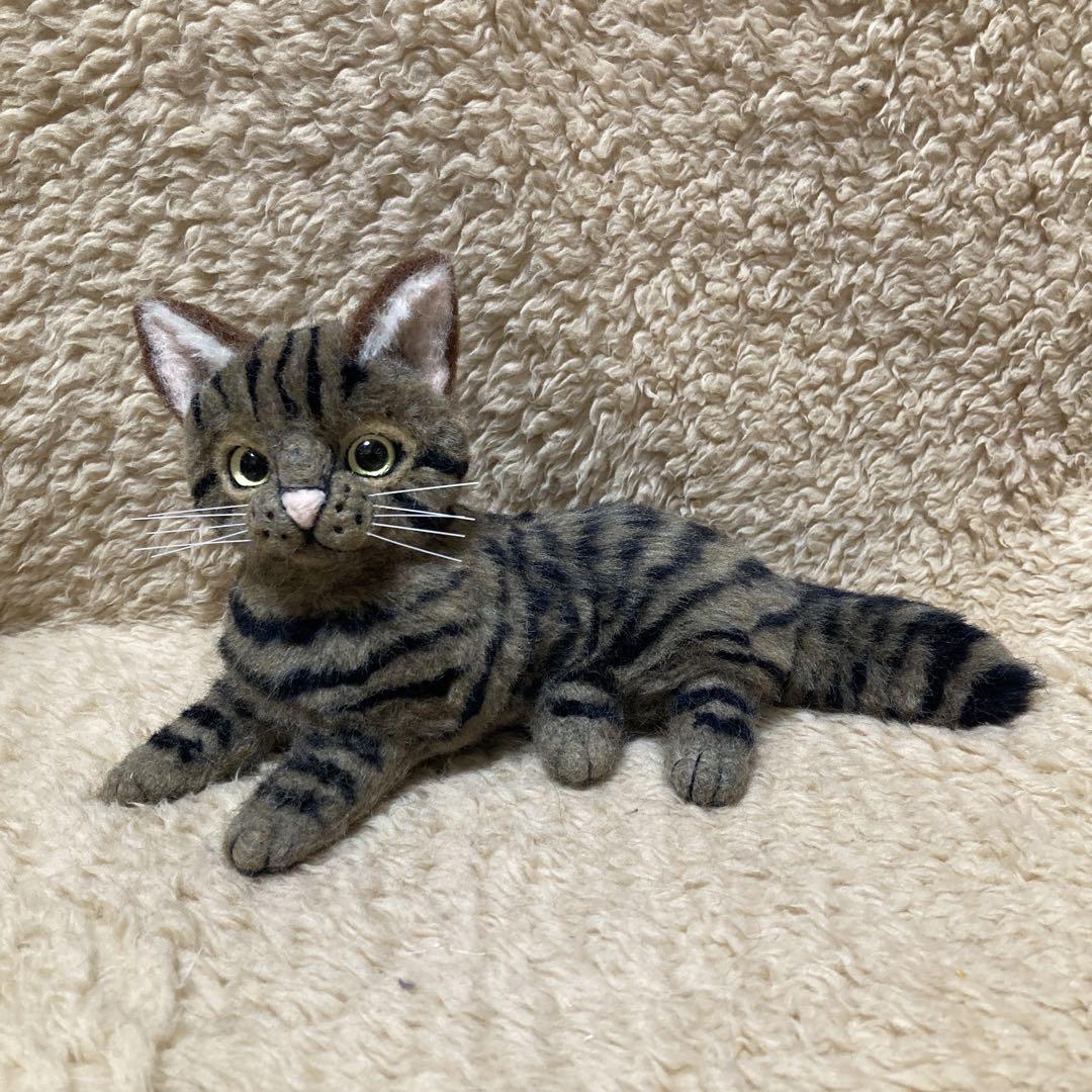 最終決算 羊毛フェルト キジトラ メルカリ - ♪ ミックス猫 キジ猫 羊毛フェルト