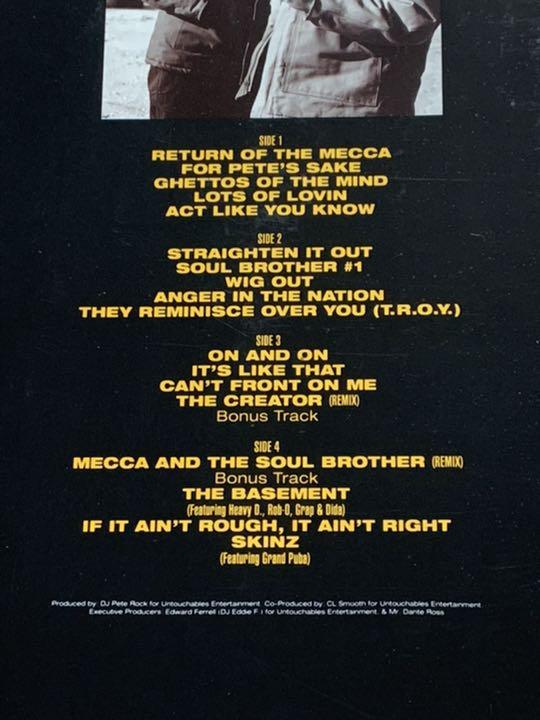 PETE ROCK&CL SMOOTH ／MECCA&SOUL BROTHER ROCK,PETE & SMOOTH,C.L. - Mecca and the Soul Brother [Vinyl