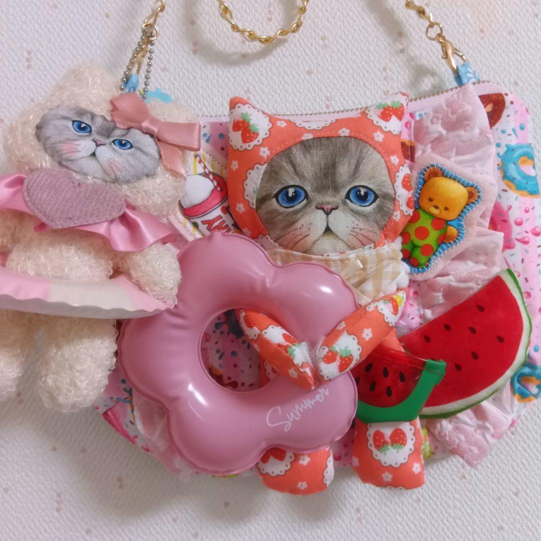 ゆ*ら様 ファスナーショルダートートバッグ　 ハチワレ　コヤンイサムチョン ②20㌢ファスナー☆ファスナー付きショルダーPouch♡コヤン