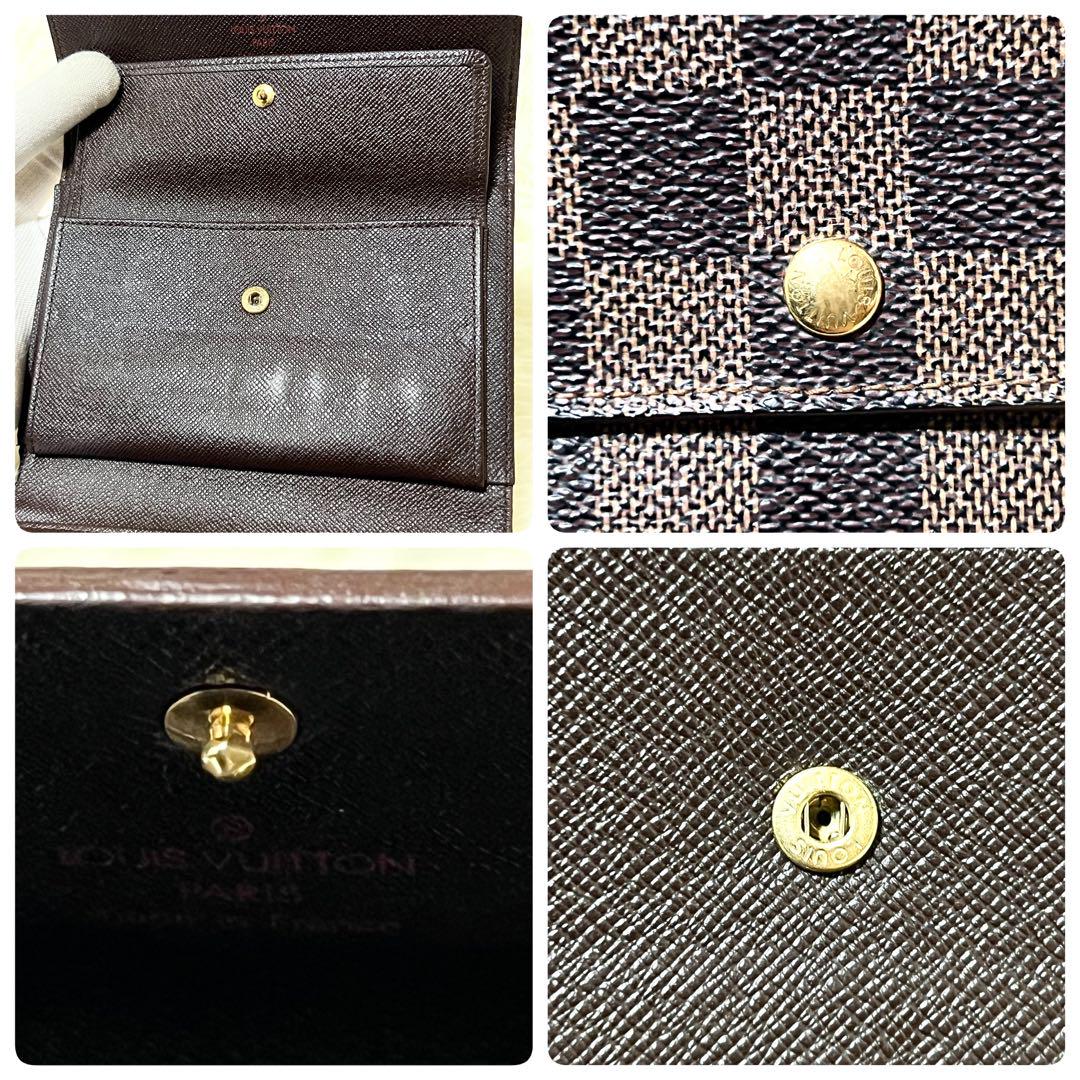 美品✨　ルイヴィトン　ダミエ　ポルトトレゾール・エテュイ・パピエ　三つ折り　財布