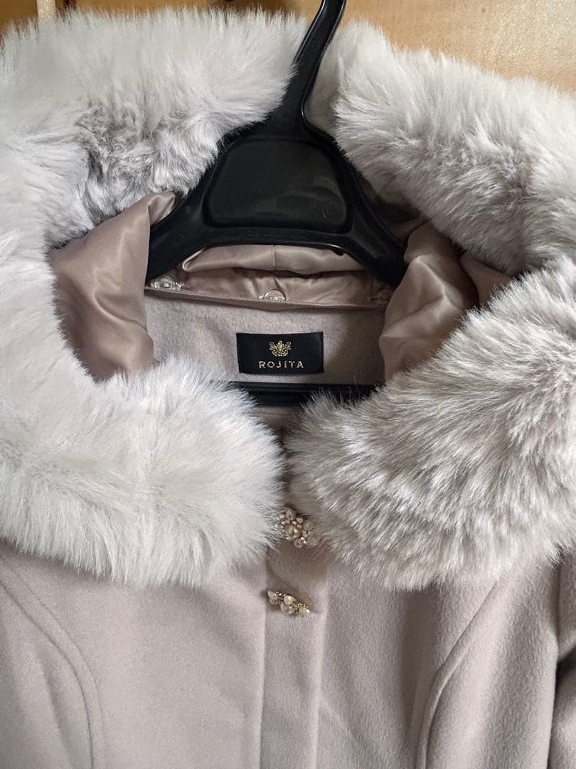 ROJITA ファー付きライトピンクコート