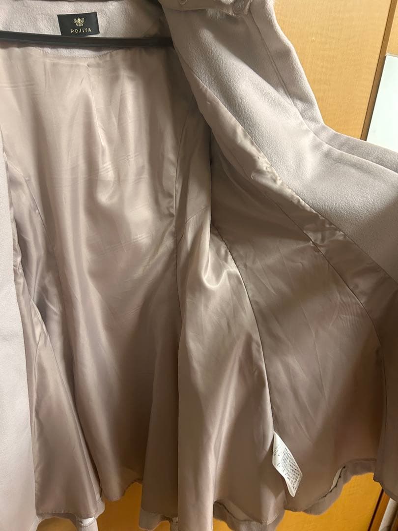 ROJITA ファー付きライトピンクコート