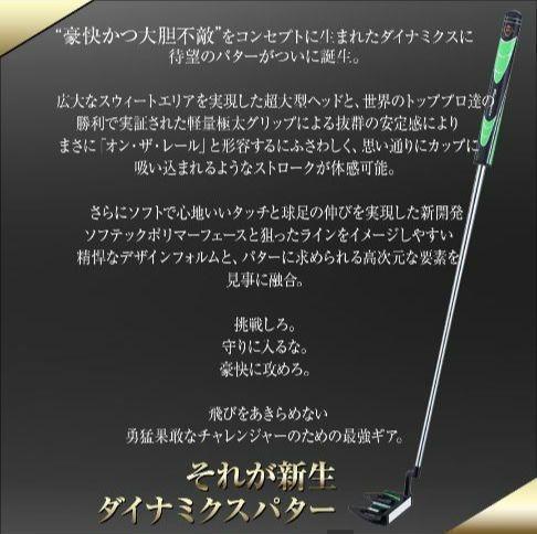 右効き パター】ダイナミクス パター スチールシャフト マレット型