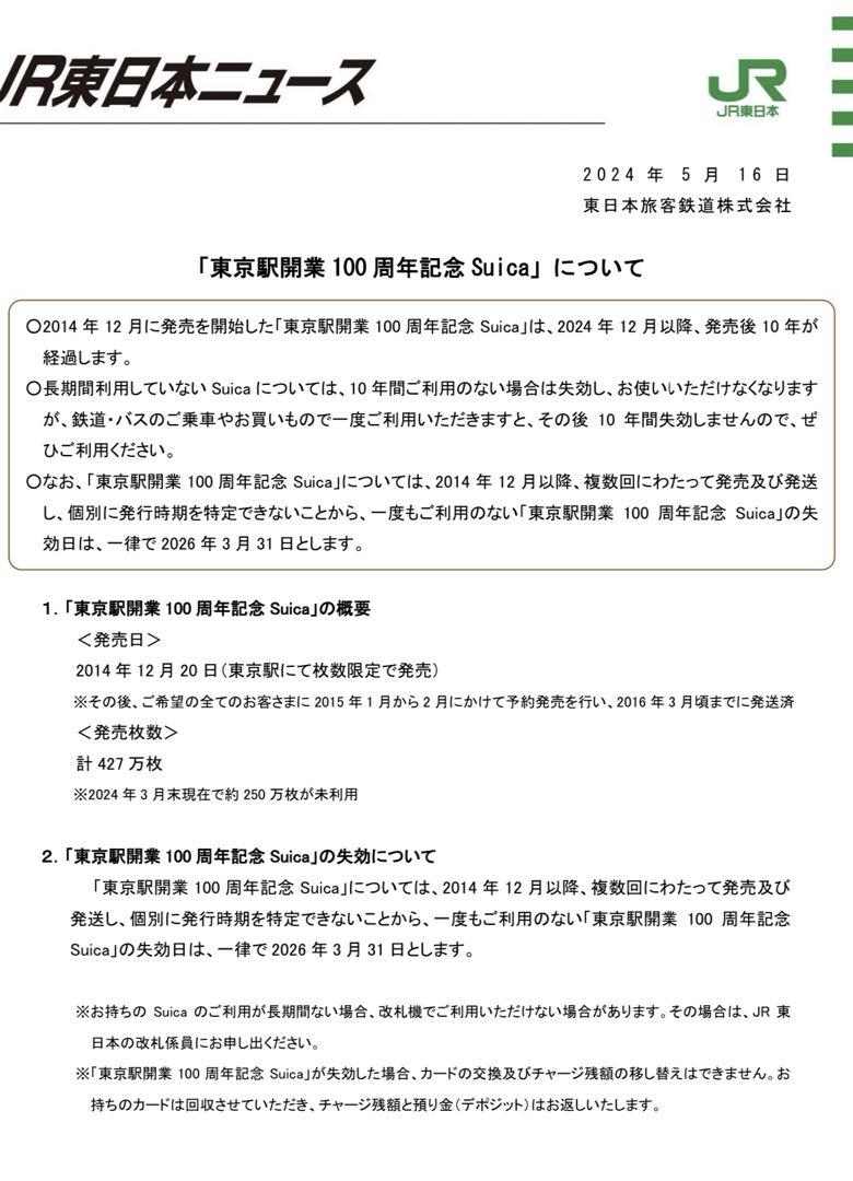 東京駅開業100周年記念　Suica  3枚セット　台紙付き