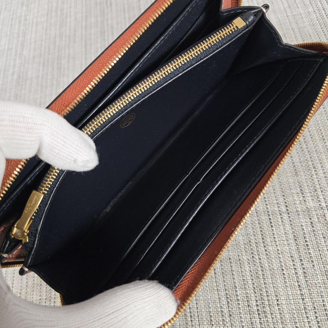 新品　マルベリー プラーク 8カード ジップ パース　長財布　ラウンドジップ