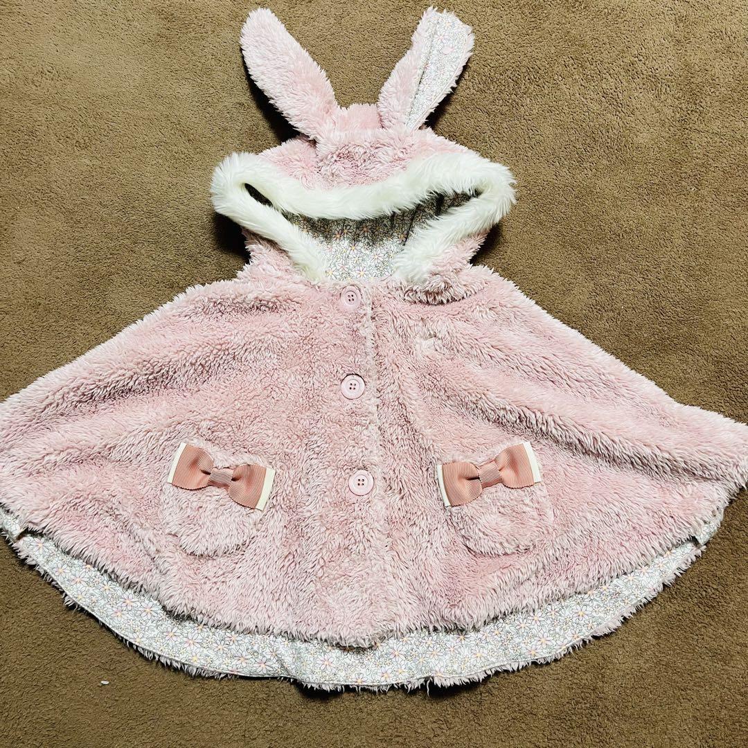 BABY ポンチョ レア うさ耳