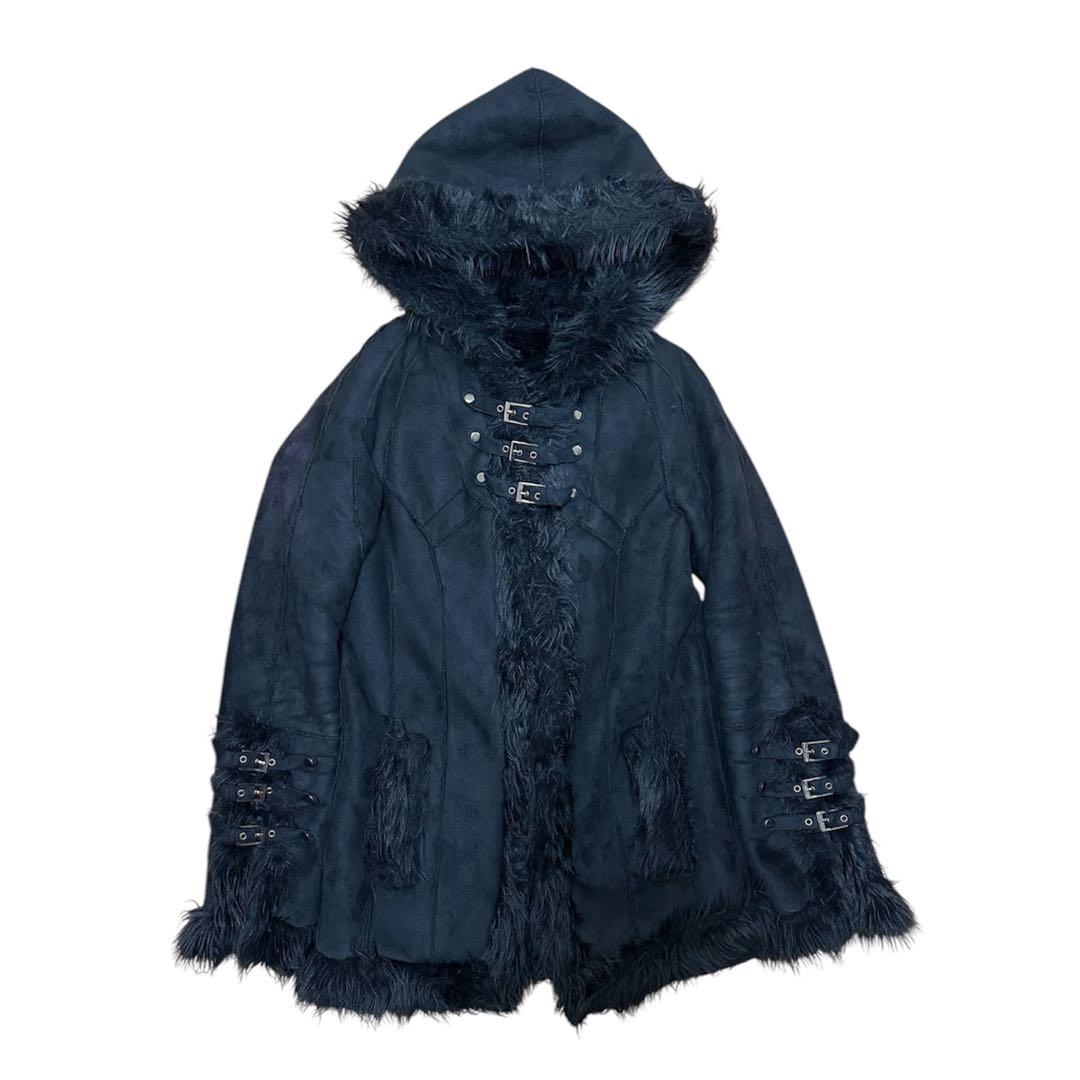 y2k fur coat jacket 00s お兄系グランジ平成 00s archive 平成 fur jacket パンク お兄系 グランジ メンズ