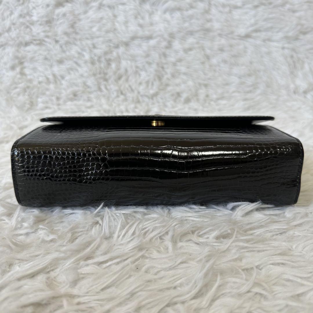 美品✨希少 クレージュ クラッチバッグ セカンドバッグ クロコ