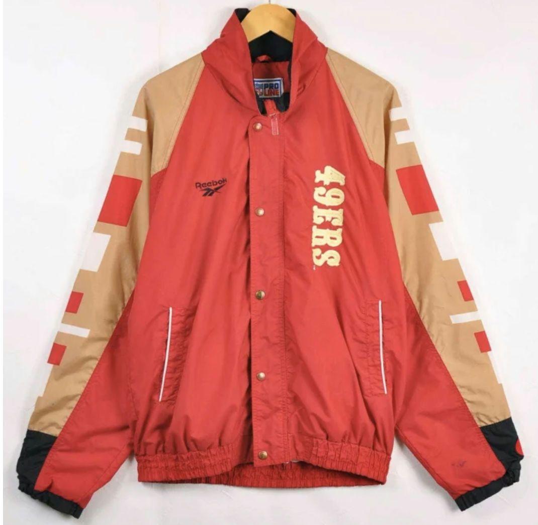 希少90´s Reebok NFL 49ers ナイロンジャケット＋キャップ