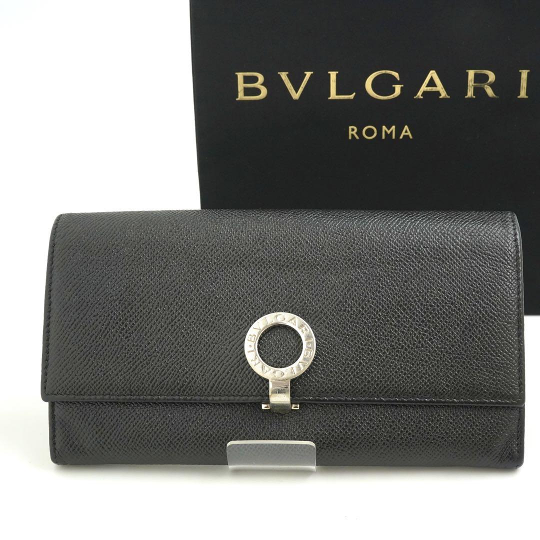 ✨未使用に近い✨　BVLGARI 長財布　クラシコ　ロゴマニア　クリップ　折り
