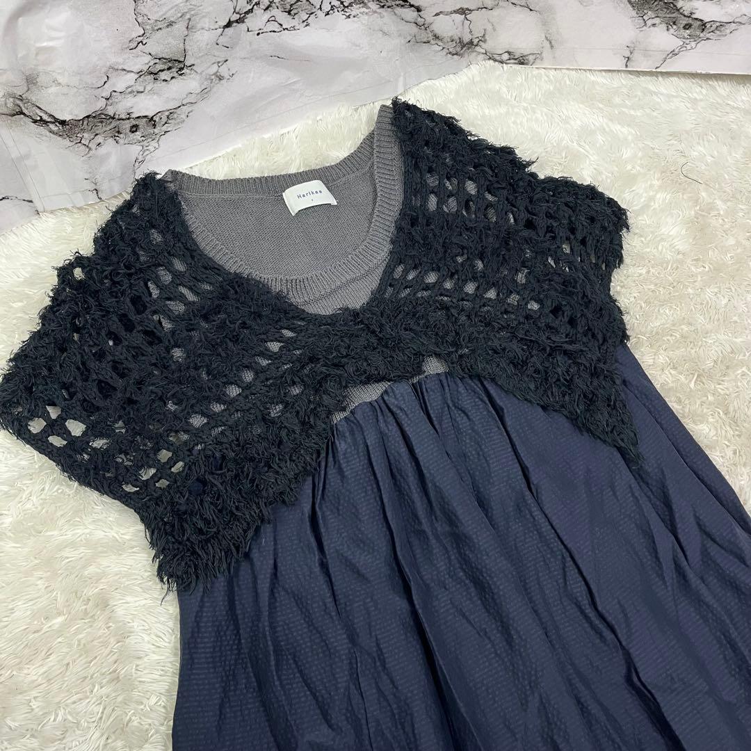 ネイビー ロングワンピース