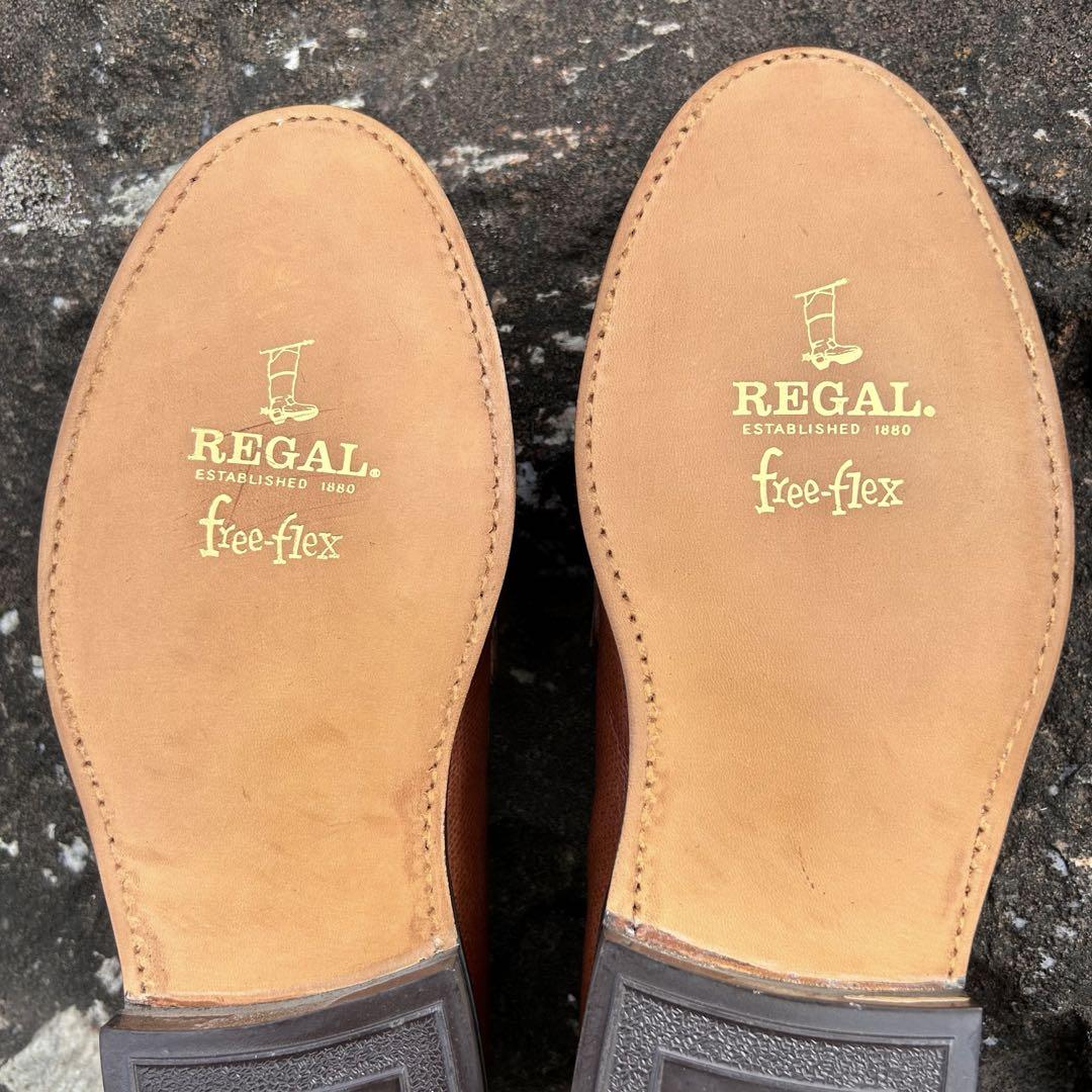 専用！新品未使用 REGAL リーガル コインローファー シボ革 ブラウン