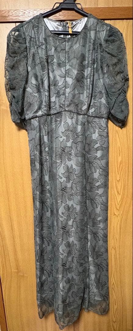 AIMER エンブロイダリーチュールパイピングドレス