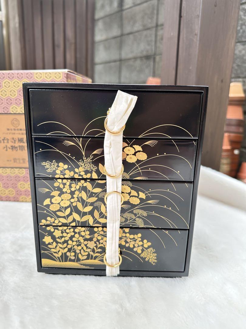 資生堂花椿会 高台寺風蒔絵 小物箪笥 タンス 限定品　極美品　新品