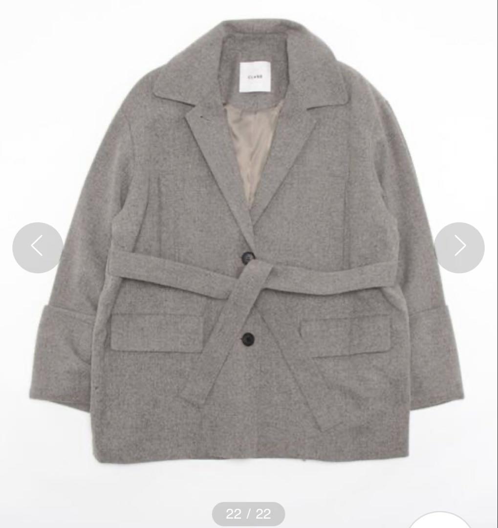 clane-WIDE ROLL UP SLEEVE JACKET