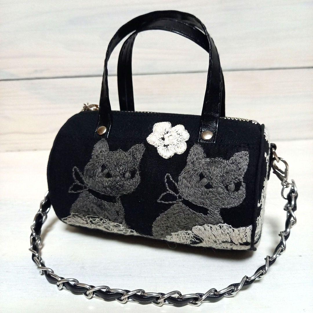 クロッチくん*ロールボストンバック型ポーチ*ハンドメイド
