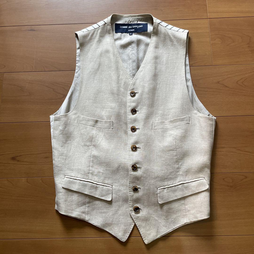 最新エルメス ベスト ベージュ GARÇONS des COMME Sサイズ メルカリ - トップス