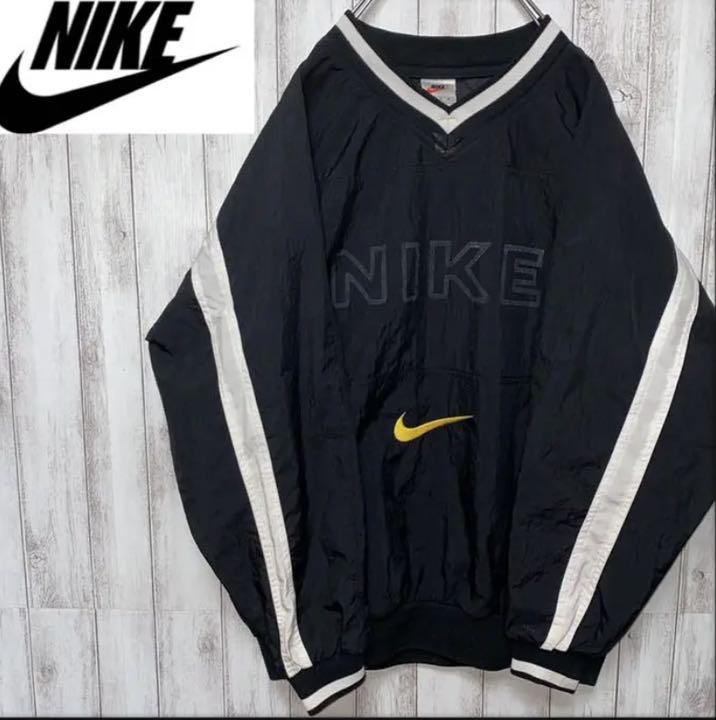 激安本物 . ビックロゴ黒 90, ナイロンジャケット NIKE ナイキ 【入手 オンラインアウトレット 【入手困難】ナイキ♤刺繍ワンポイントロゴ マルチカラー 希少 ナイロンジャケット ナイロンジャケット