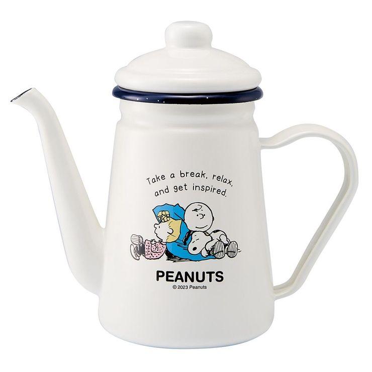 スヌーピー PEANUTS ホーローカフェポット/日本製 ガス火専用