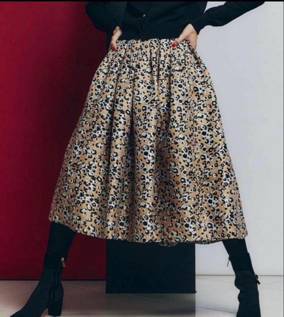 ダブル 豹柄スカートS DOUBLE STANDARD