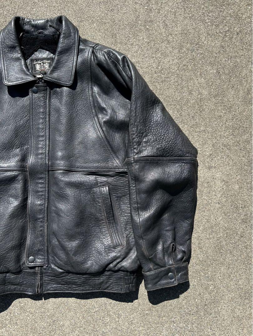 着画　ヴィンテージ　レザージャケット　ボンバージャケット　vintage