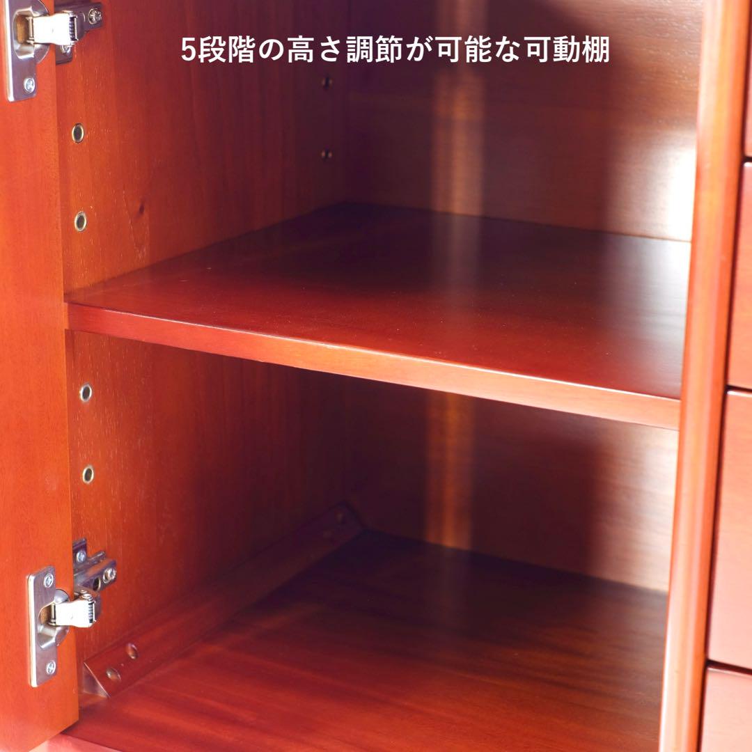 N 新品 北欧 80cm キャビネット リビングボード 収納
